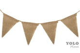 10 Meters Fishtail 45 Flags Hessian Banner Burlap Rustic Bunting